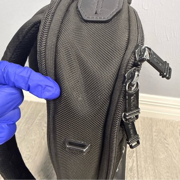 Tumi Alpha Bravo Davis Backpack Laptop Carry Bag Nylon Leather Black *READ - Picture 13 of 16